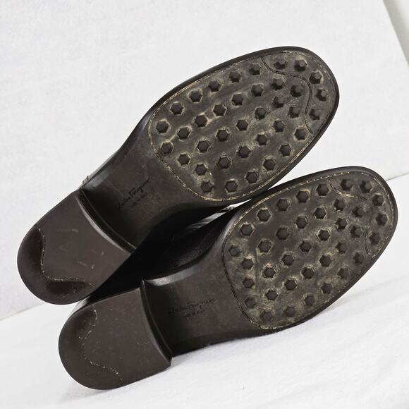 Salvatore Ferragamo Dark Brown Leather Riding Boots - Picture 10 of 16